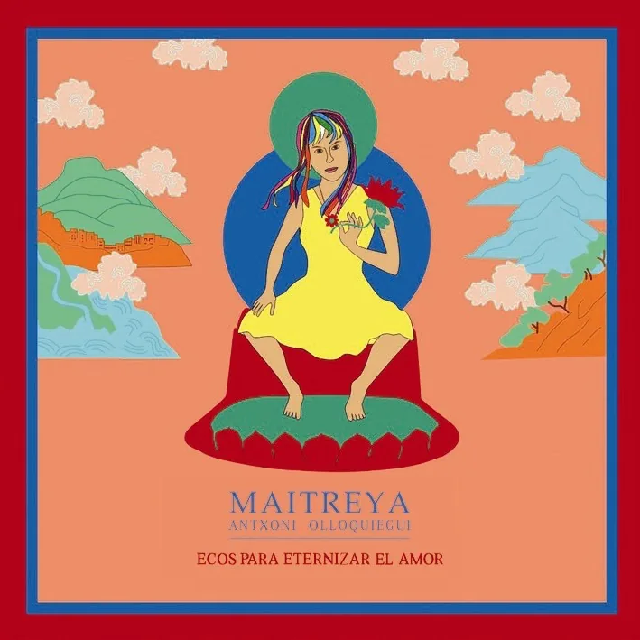 Portada del CD de música «Ecos para eternizar el amor», de Antxoni Olloquiegui, con el Buda Maitreya