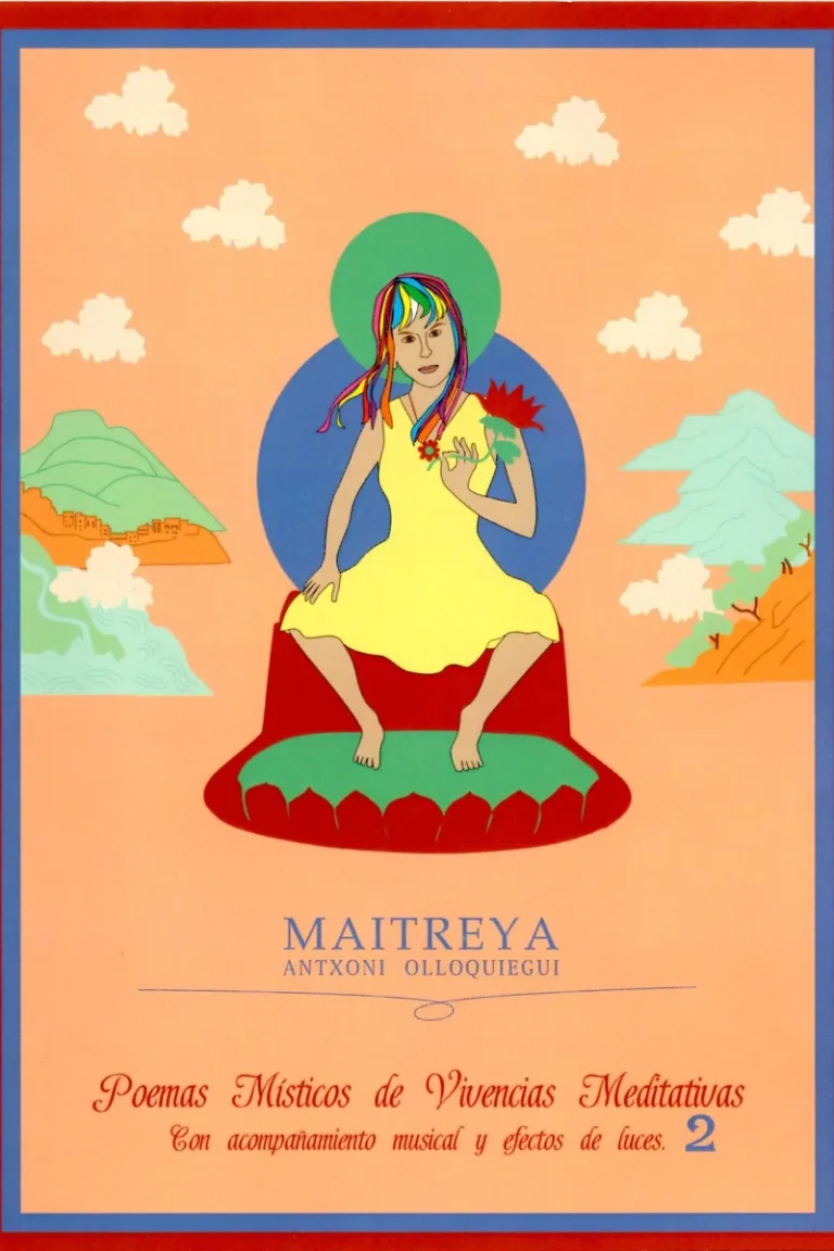 Portada del DVD «Poemas místicos de vivencias meditativas», volumen 2, de Antxoni Olloquiegui, con el Buda Maitreya