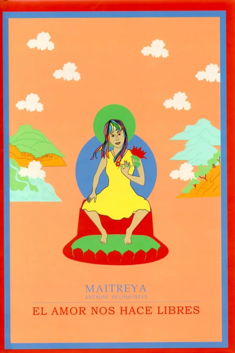 Portada del libro «El amor nos hace libres», de Antxoni Olloquiegui, con el Buda Maitreya
