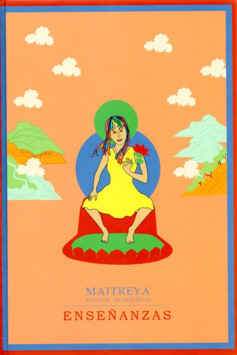 Portada del libro «Enseñanzas», de Antxoni Olloquiegui, con el Buda Maitreya