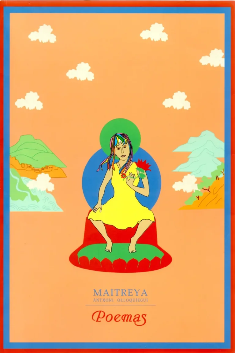 Portada del libro «Poemas», de Antxoni Olloquiegui, con el Buda Maitreya